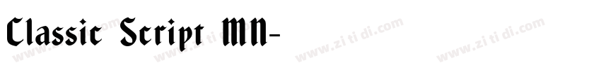 Classic Script MN字体转换